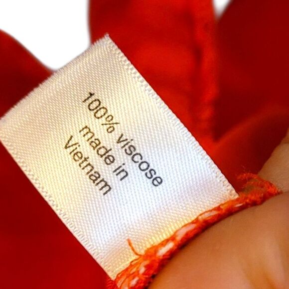 Lane Bryant Women's Red Flowy Sleeve Satin Blouse Size 20 - Picture 5 of 6